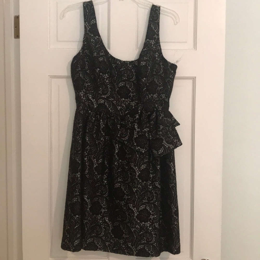 Floral Tibi scoop neck dress.